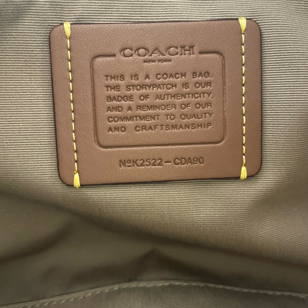 NWT Coach Rowan Satchel Bag In Rainbow Signature Canvas CDA90 Sand Multi - Picture 9 of 11